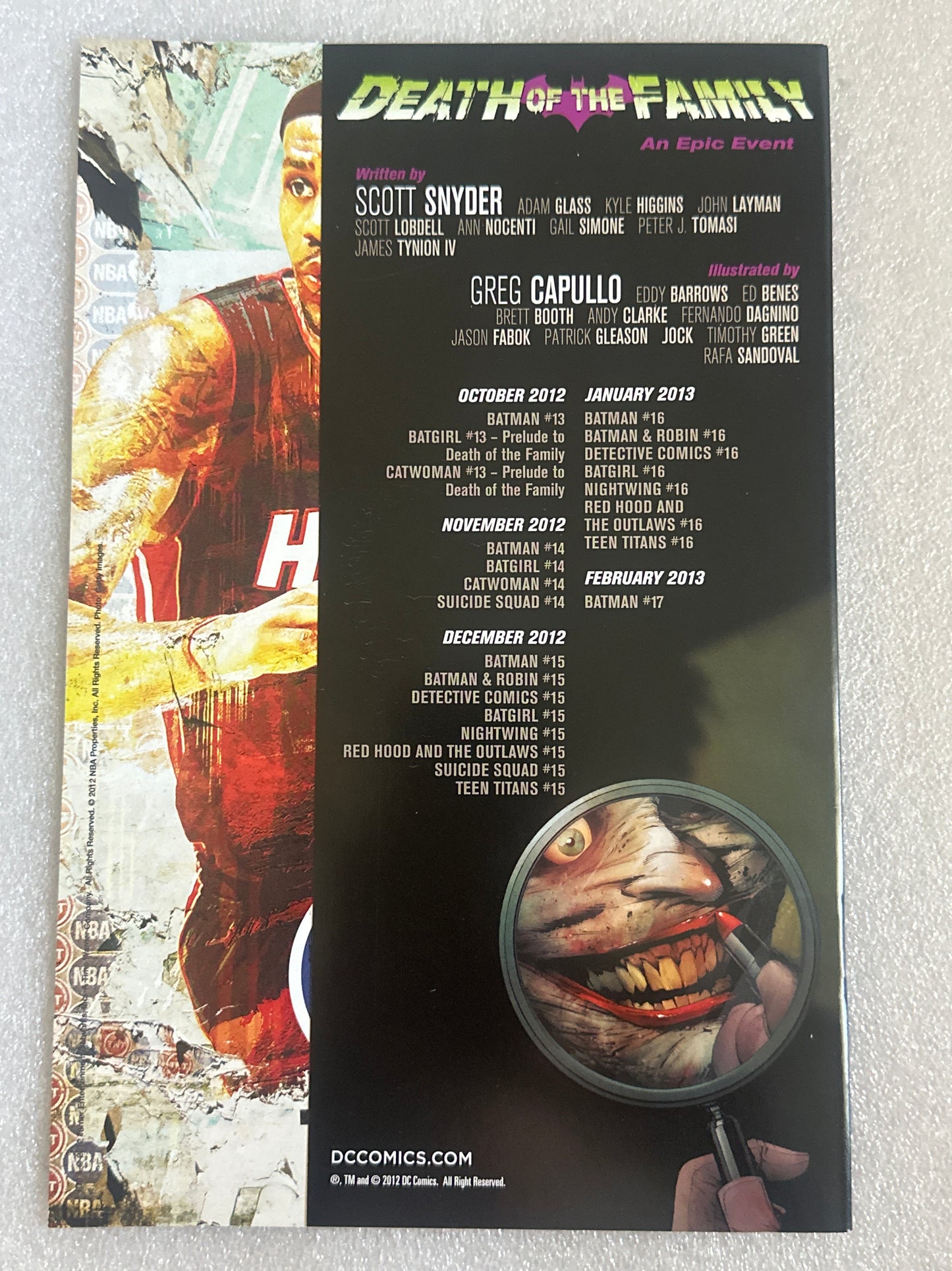 Detective Comics #15 New 52 Die-Cut Cover Death of the Family DC 2013