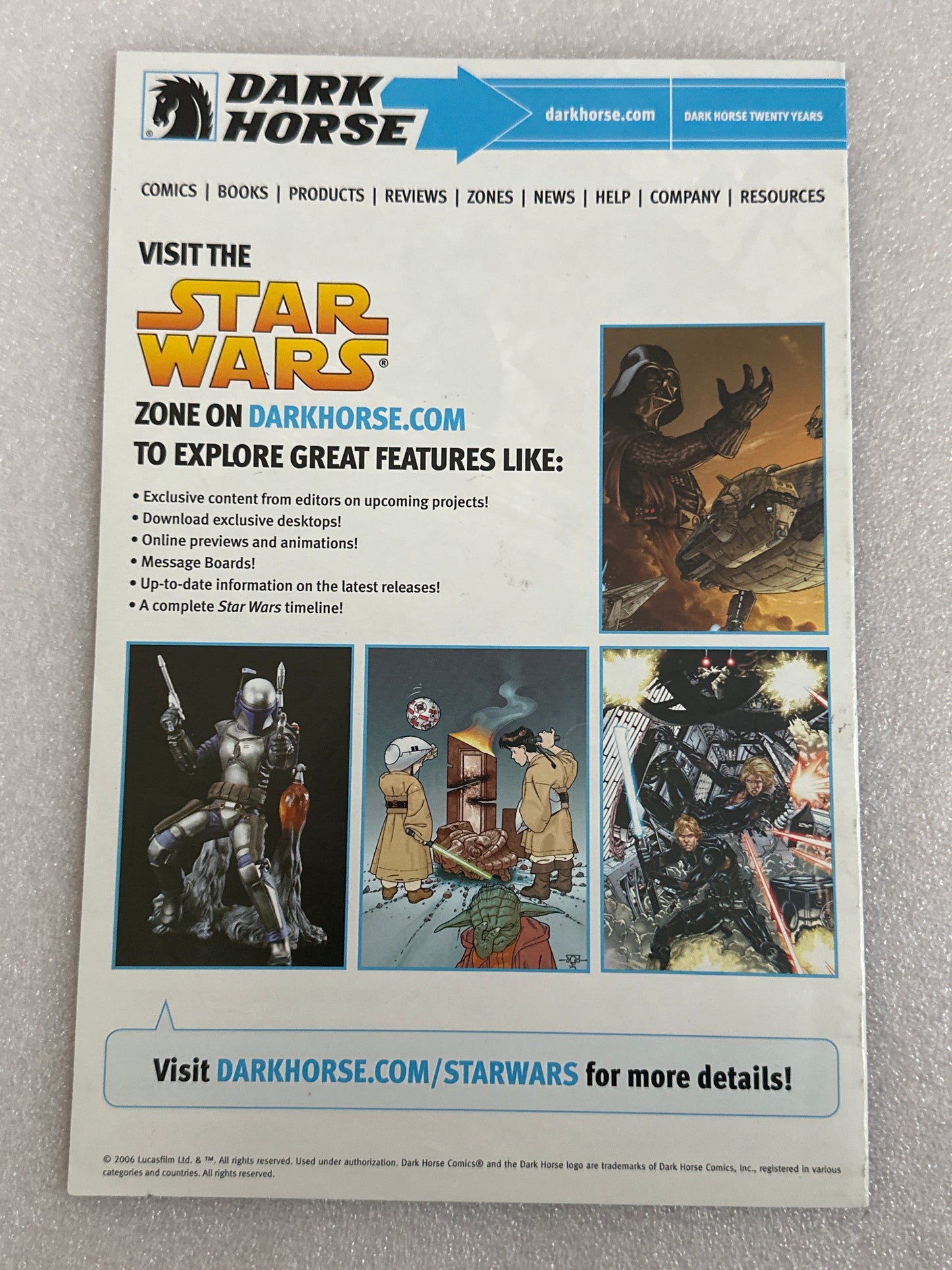 Star Wars Legacy #2 Comic Pack Variant Dark Horse 2007