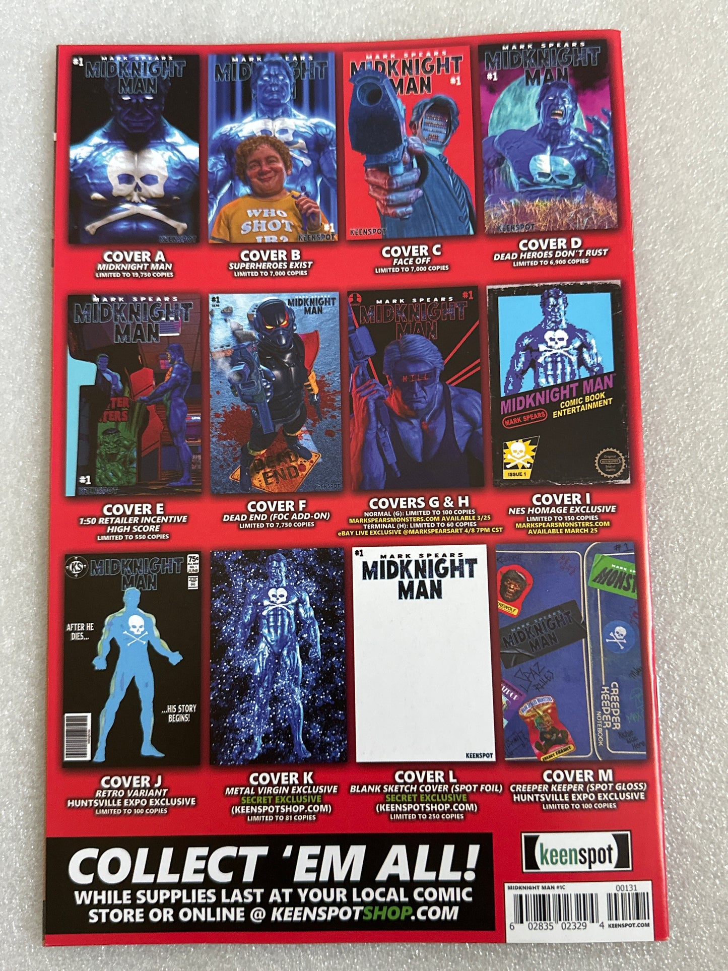 Mark Spears Midknight Man #1 Cover C Keenspot 2026