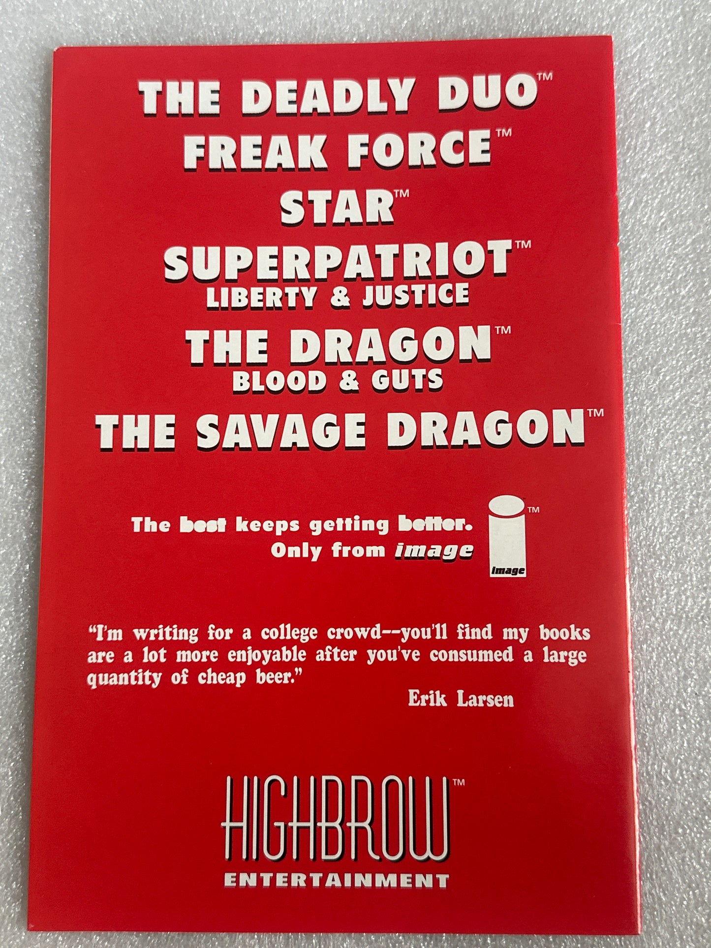 Highbrow Entertainment Ashcan Image 1994