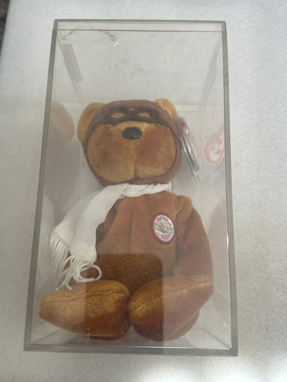 Bearon The Rare Tan Beanie Baby w/Case TY 2003