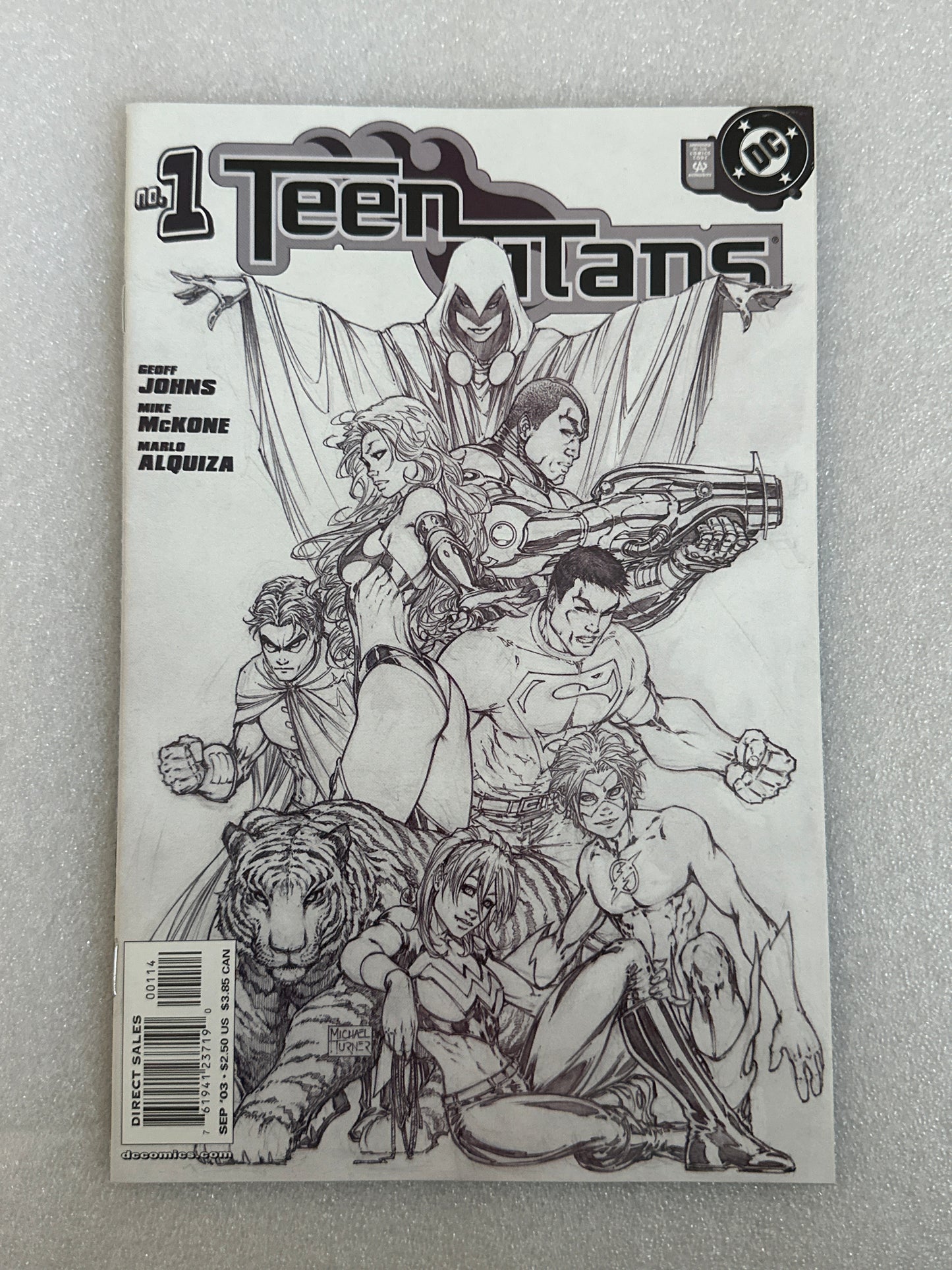 Teen Titans #1 Michael Turner Sketch Variant DC 2003