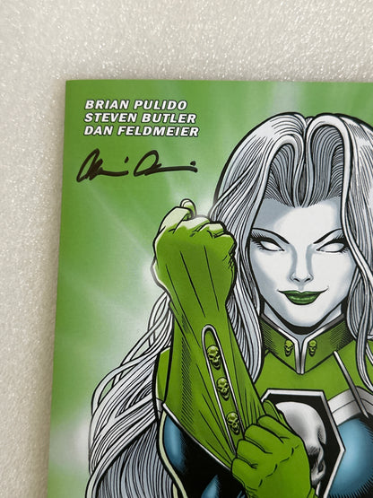 Lady Death: Oblivion Kiss #1 Captain Death Emerald Edition Signed by Pulido Coffin Comics 2019