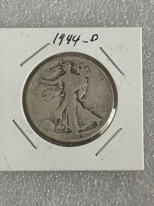 1944 D Walking Liberty Silver Half Dollar
