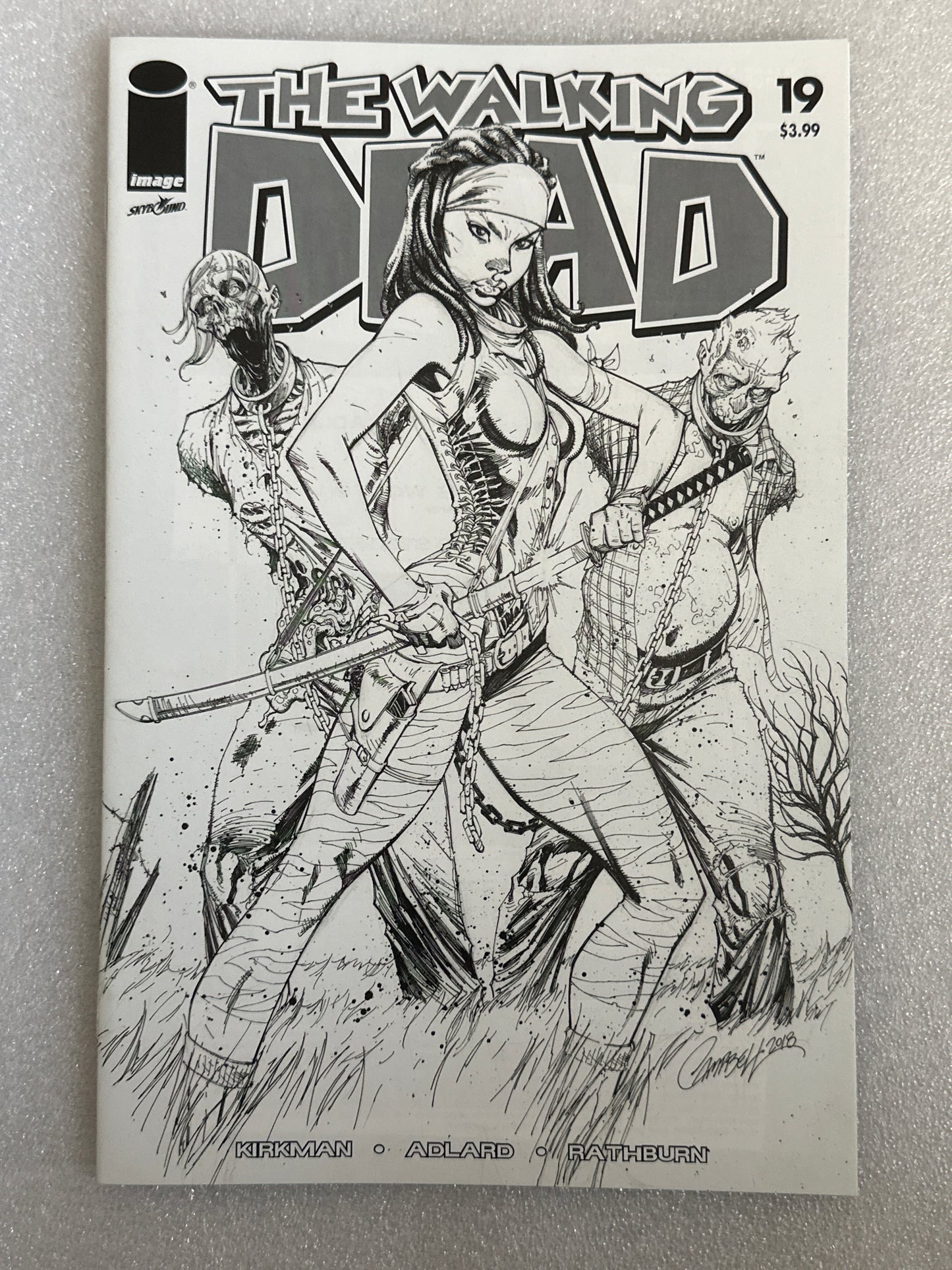 The Walking Dead #19 15th Anniversary Sketch Variant Image