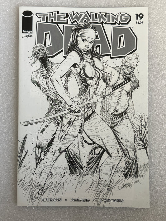 The Walking Dead #19 15th Anniversary Sketch Variant Image