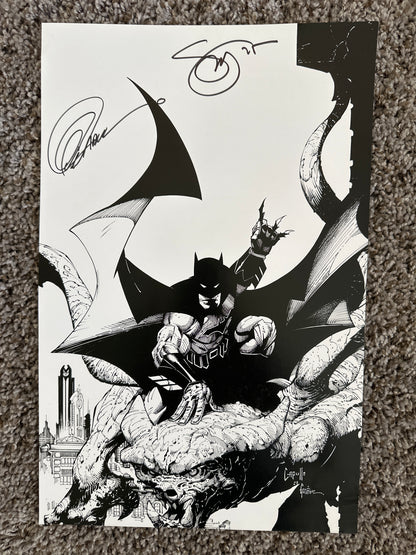 Batman Black & White Print signed by Snyder & Capullo 2025