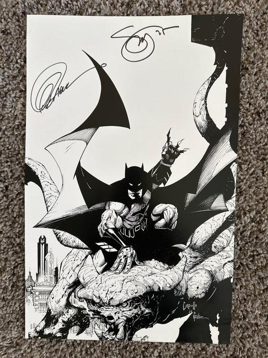 Batman Black & White Print signed by Snyder & Capullo 2025