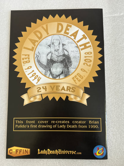 Lady Death #1 Jesse James Original Edition Signed by Pulido & James Coffin Comics 2018