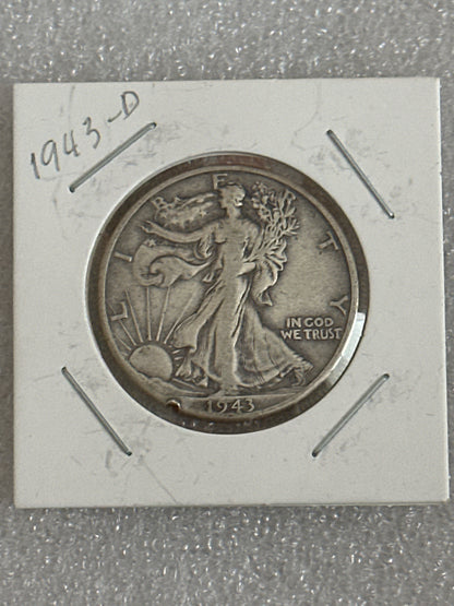 1943 D Walking Liberty Silver Half Dollar