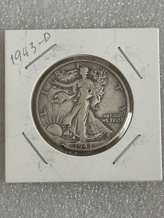 1943 D Walking Liberty Silver Half Dollar