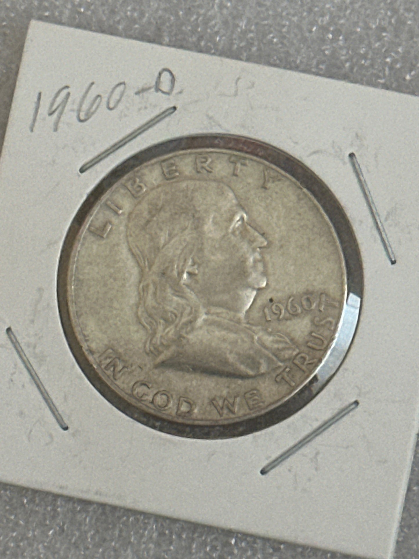 1960 D Franklin silver half dollar