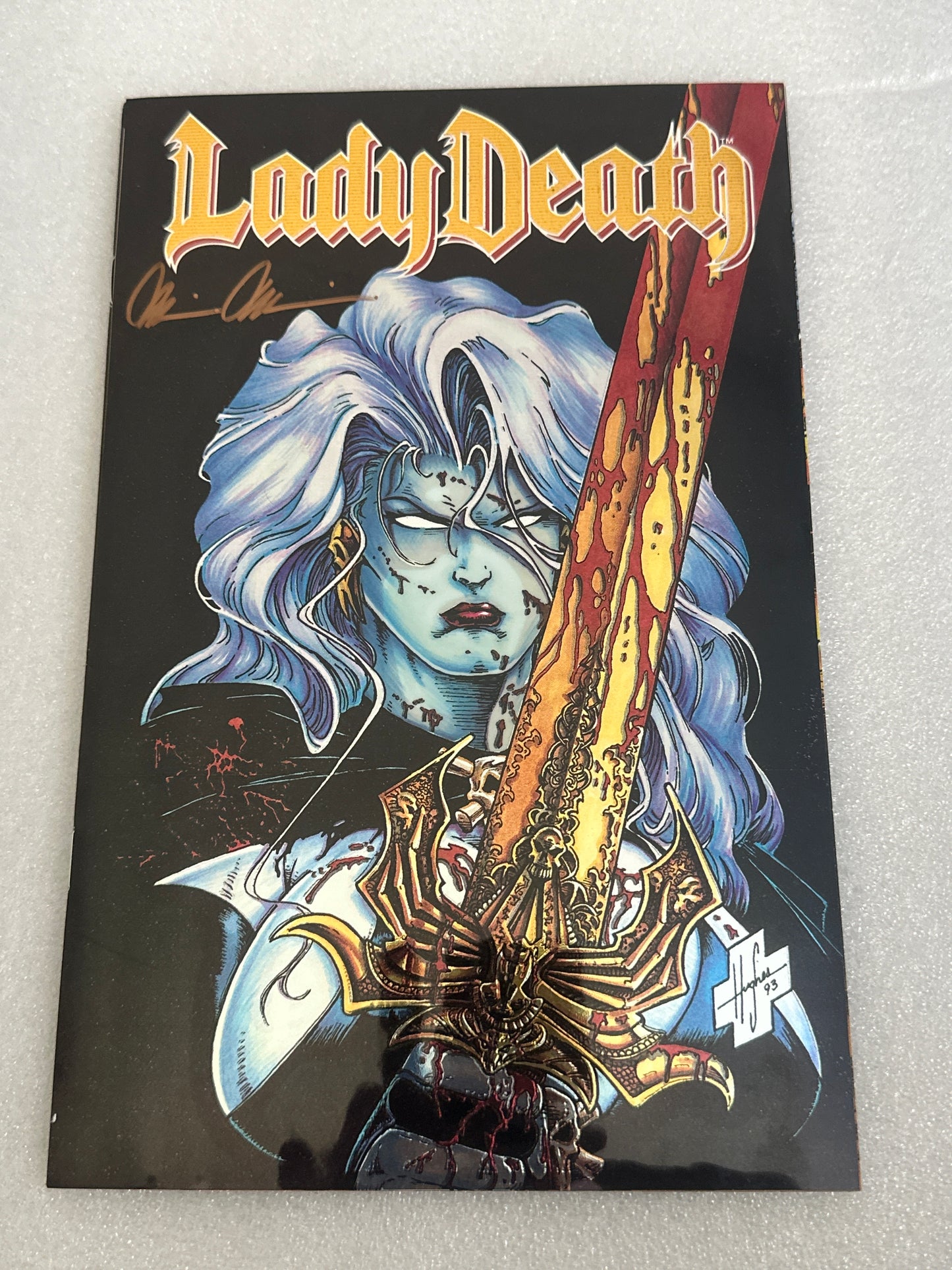 Lady Death #1 Chromium Cover Signed Pulido Chaos! Comics 1994