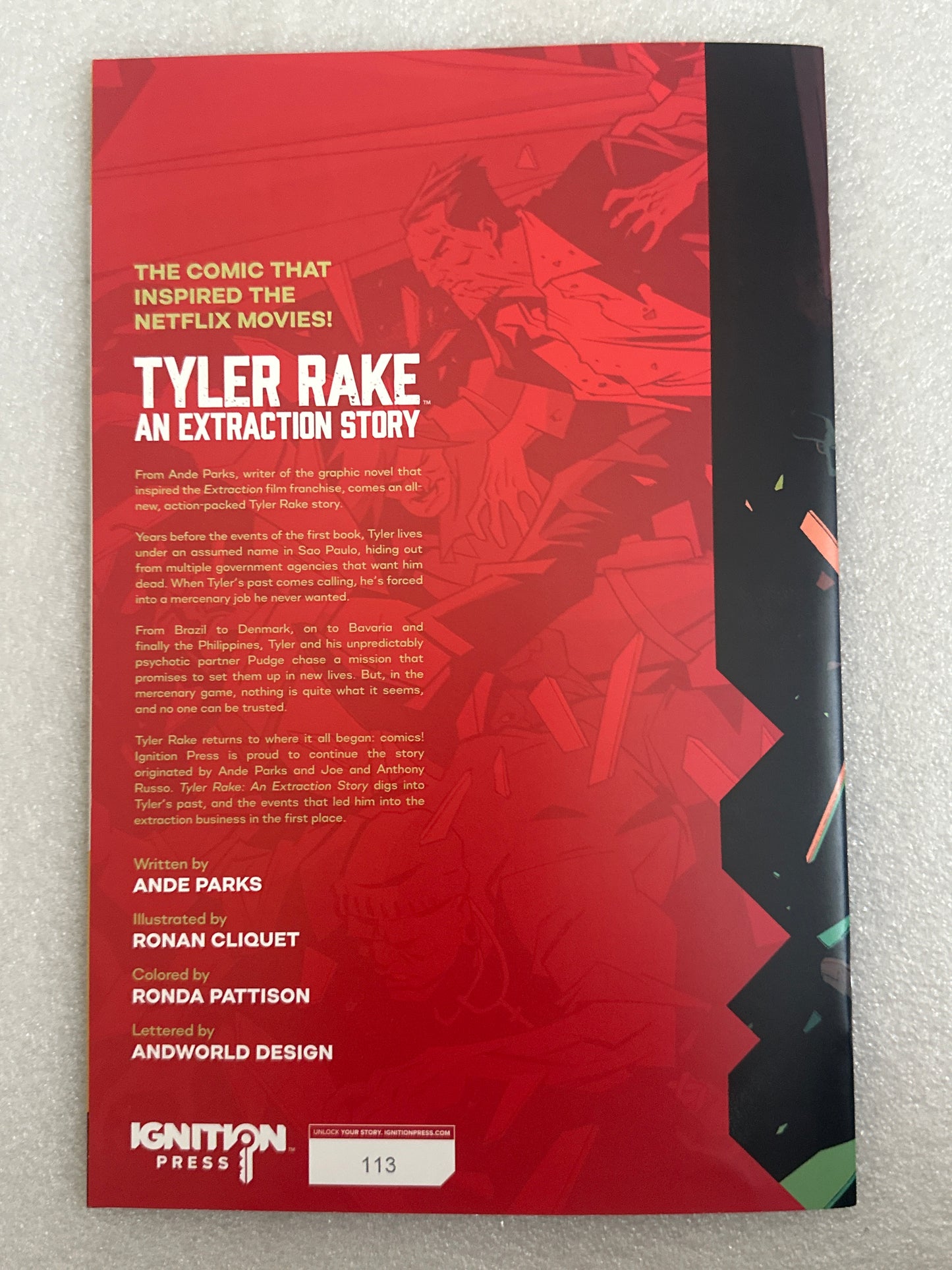 Tyler Rake An Extraction Story #1 1:10 Variant Ignition Press 2026