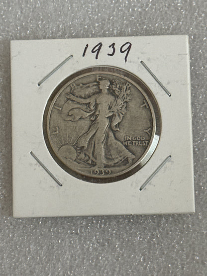 1939 Walking Liberty Silver Half Dollar
