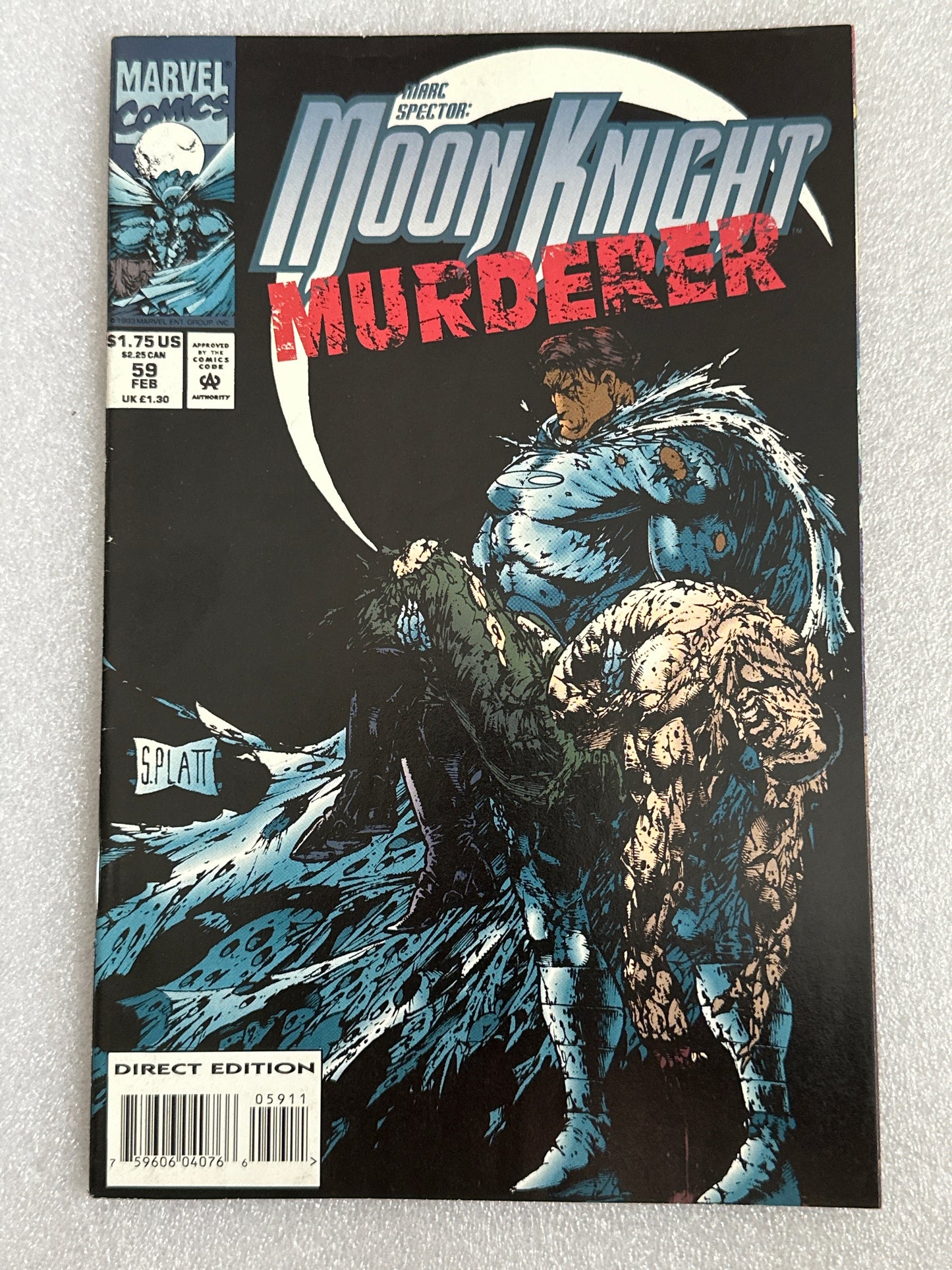 Marc Spector: Moon Knight #59 S. Platt Cover Marvel 1994