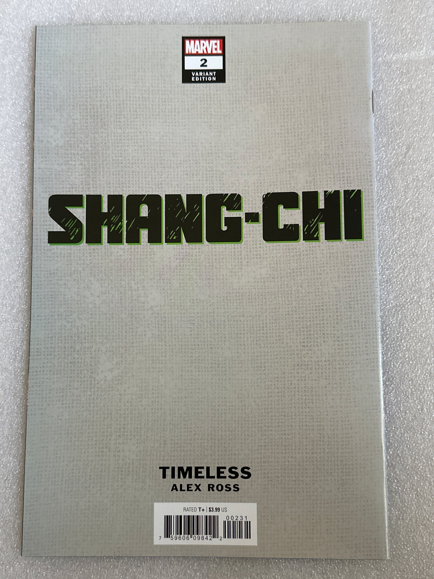 Shang-Chi #2 Timess Alex Ross Variant Marvel 2020