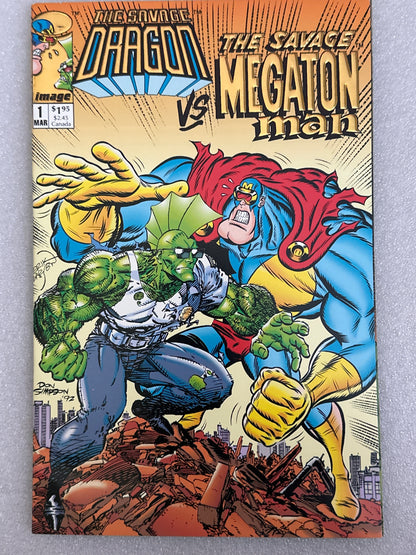 The Savage Dragon VS Megaton Man #1 Gold Foil Variant Image 1993