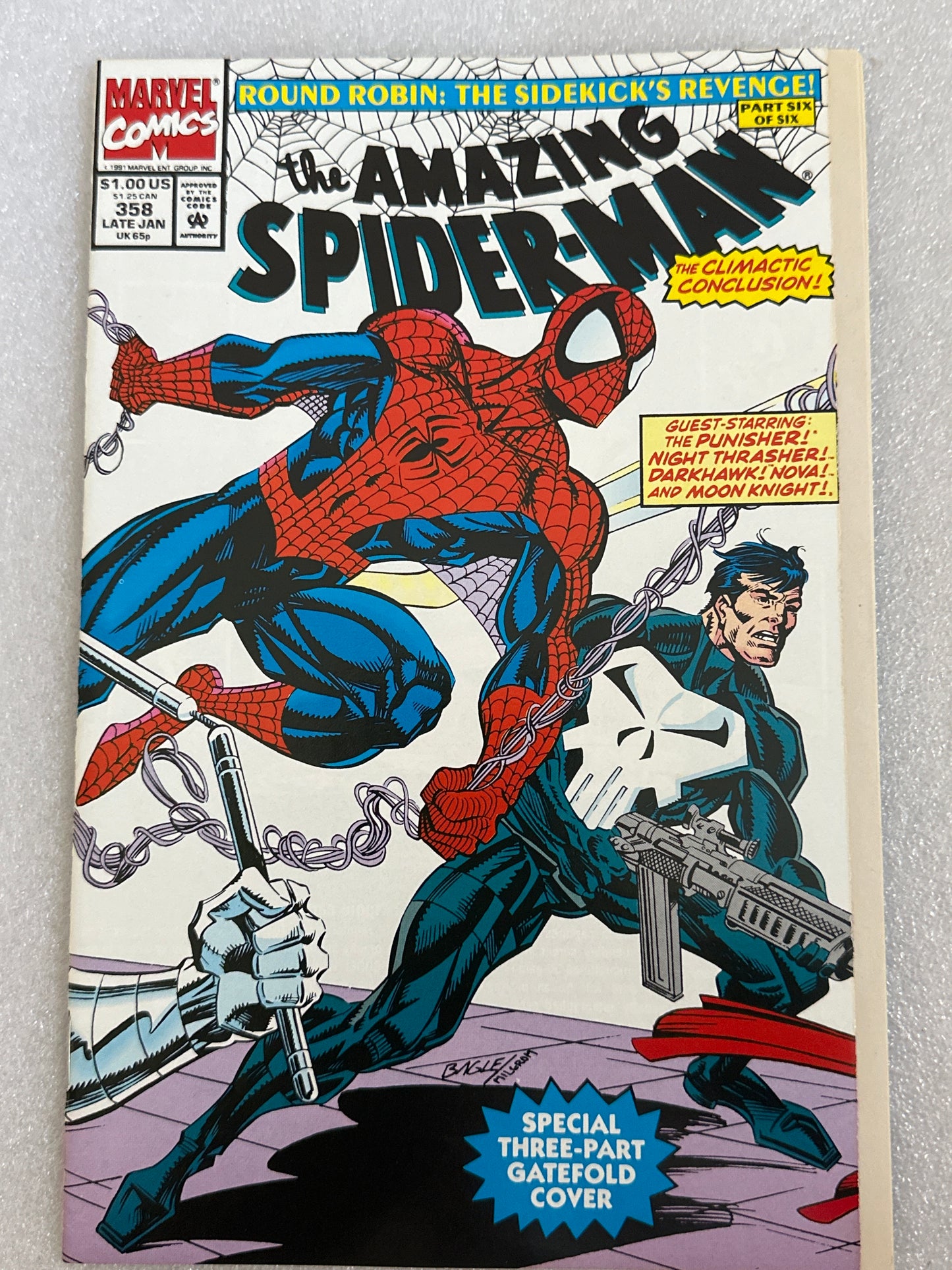 Amazing Spider-Man #358 Gatefold Cover Marvel 1992