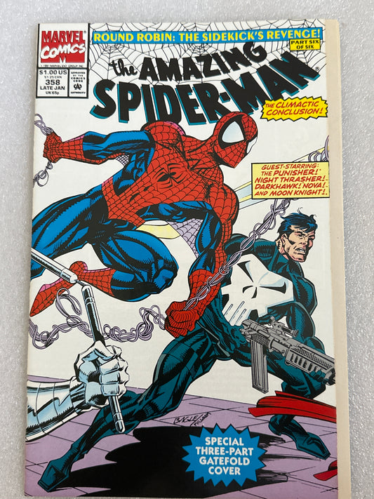 Amazing Spider-Man #358 Gatefold Cover Marvel 1992