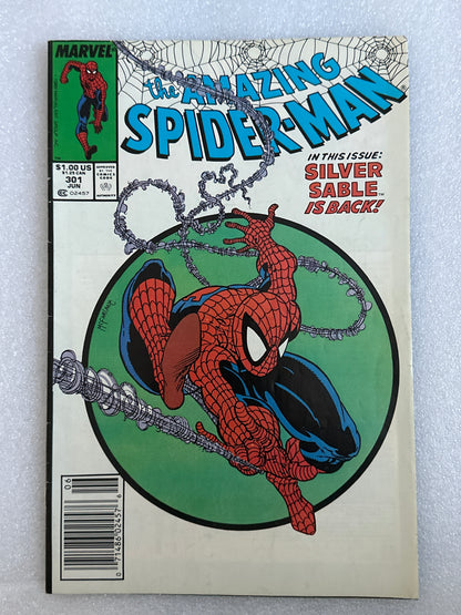 Amazing Spider-Man #301 Newsstand F/VF Marvel 1988