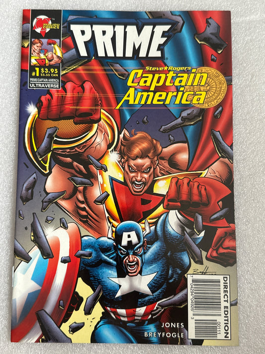 Prime / Captain America #1 Malibu Comics 1996
