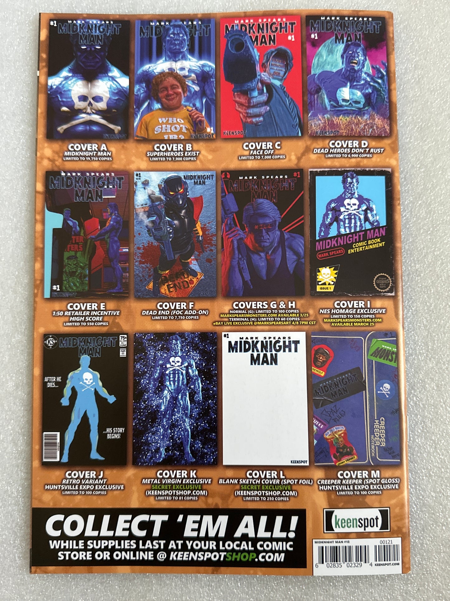 Mark Spears Midknight Man #1 Cover B Keenspot 2026