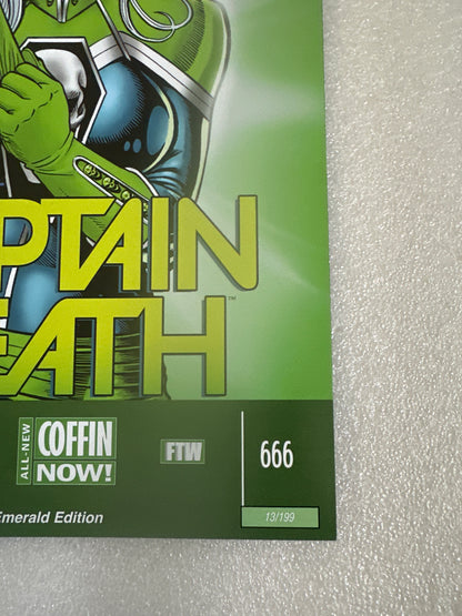 Lady Death: Oblivion Kiss #1 Captain Death Emerald Edition Signed by Pulido Coffin Comics 2019
