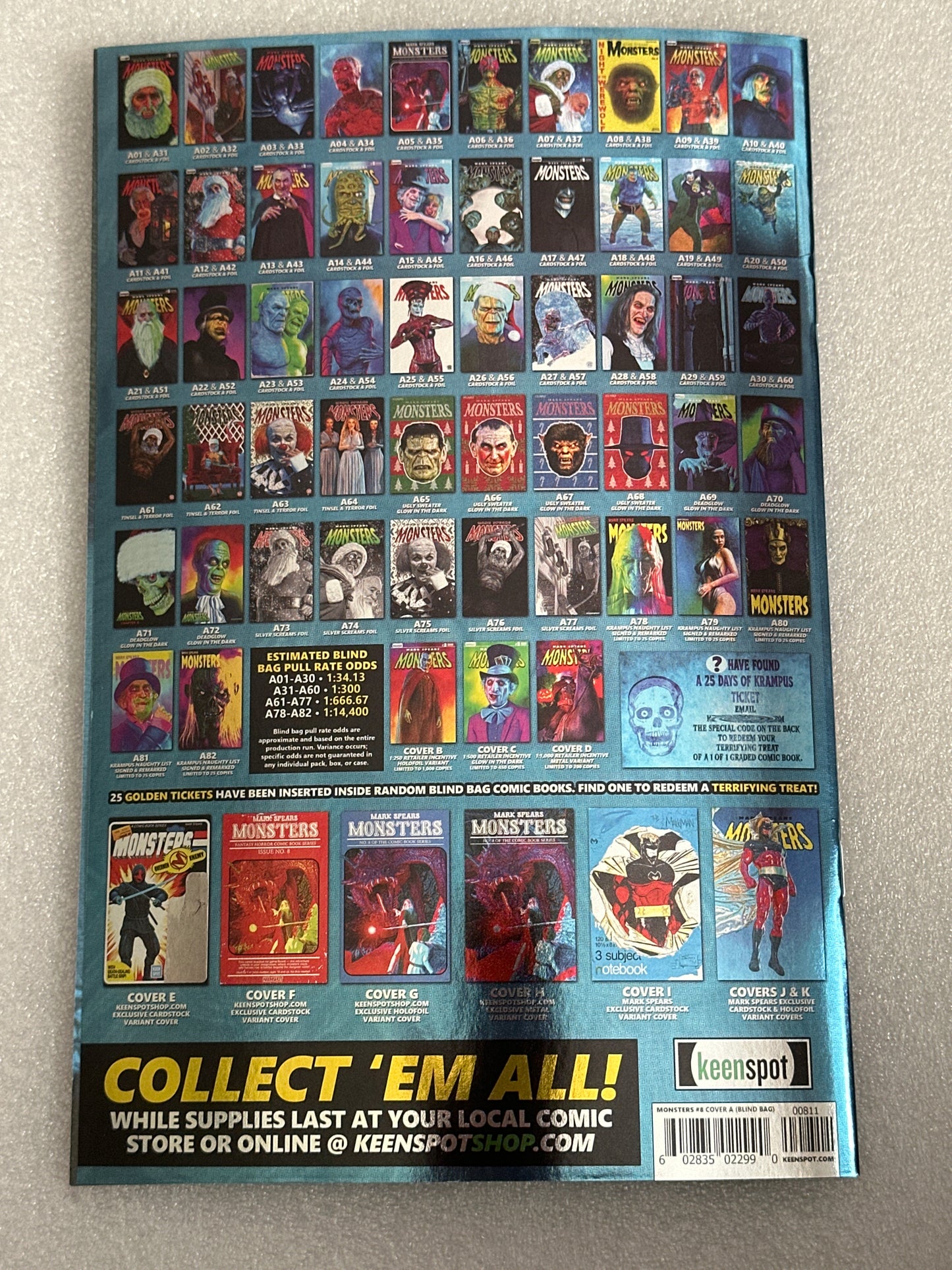 Mark Spears Monsters #8 cover A40 1:300 virgin foil