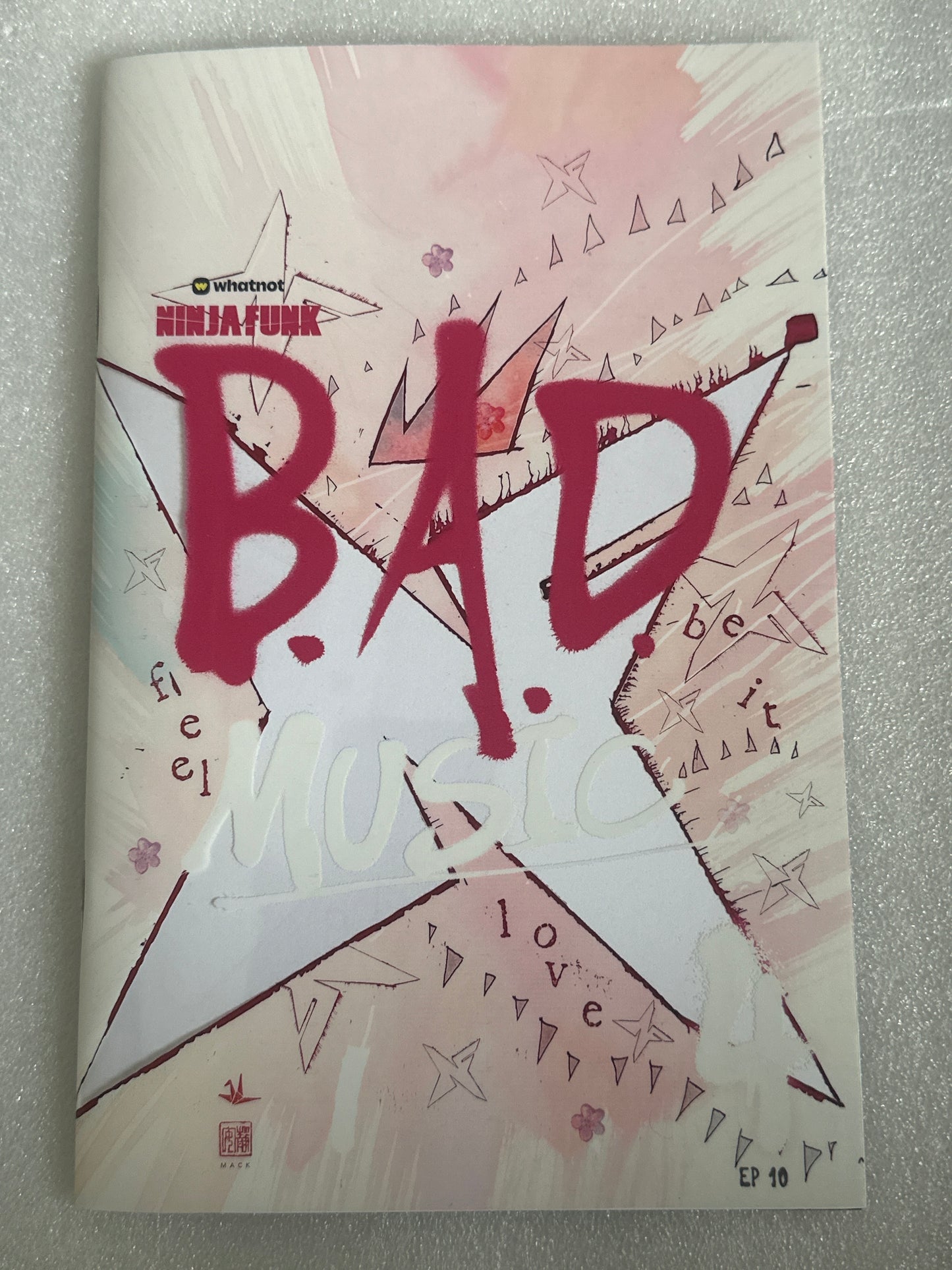 Ninja-Funk B.A.D. Music #4 EP 10 Variant Acetate Mack Cover 16/100 Whatnot Publishing 2025