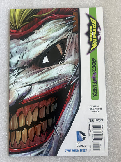 Batman and Robin #15 New 52 Die-Cut Cover Death of the Family DC 2013