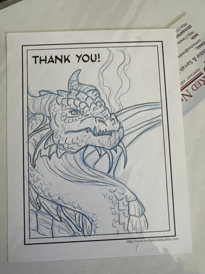 Dragon Official Phoenix Comicon Print #54/85 signed w/original sketch 2014