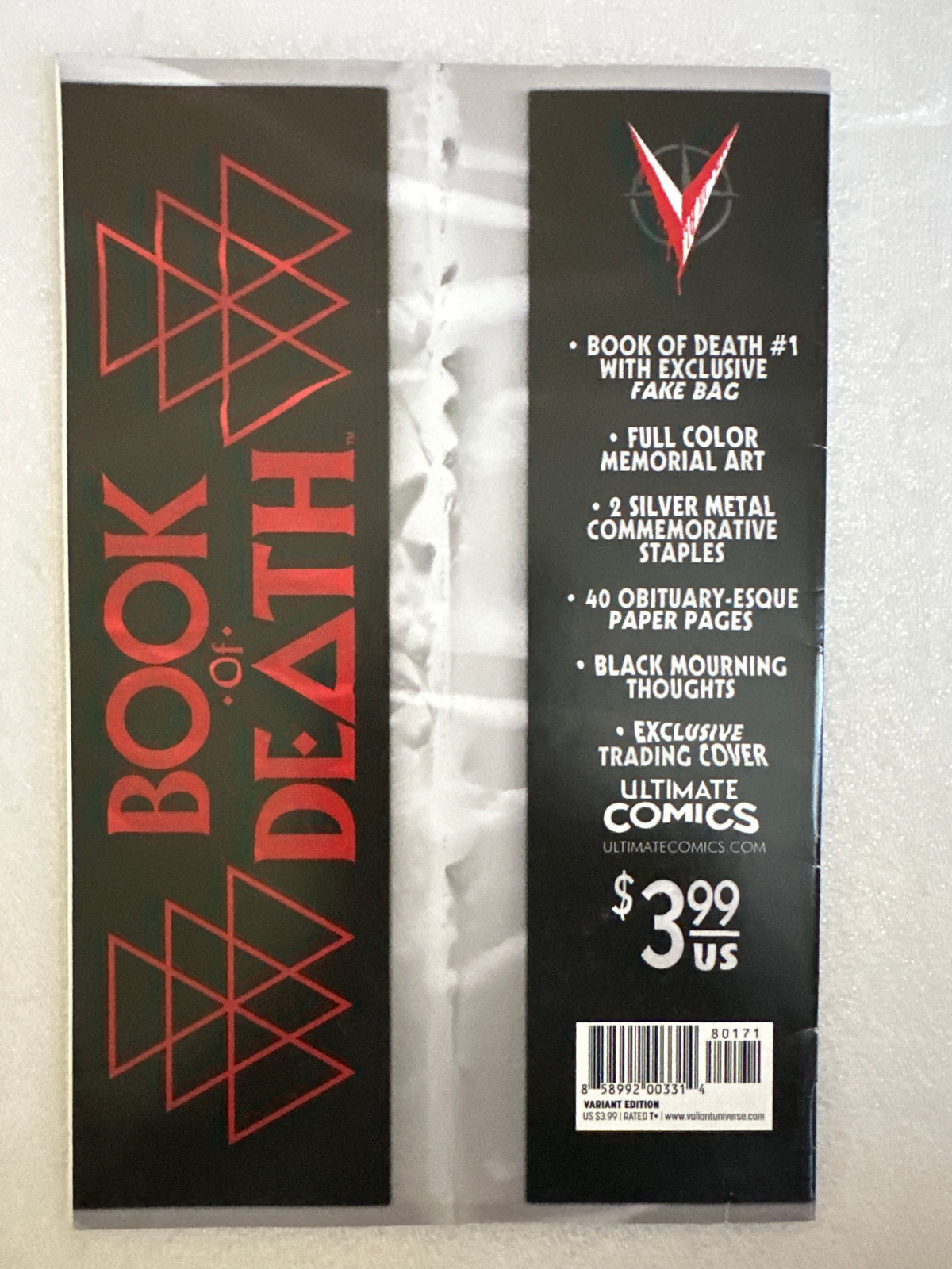 Book of Death #1 Fake Bag Variant Valiant 2015