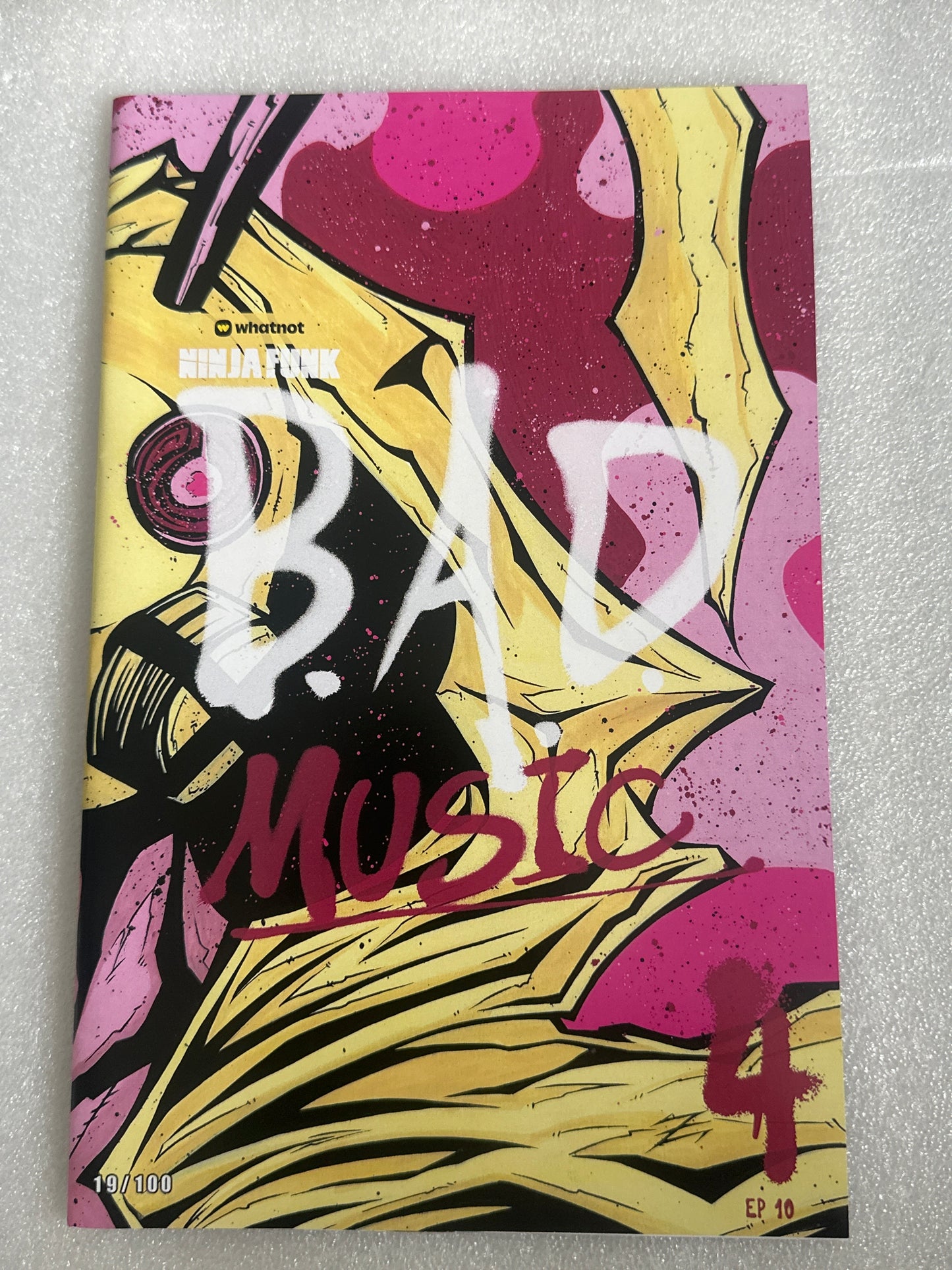 Ninja-Funk B.A.D. Music #4 EP 10 Variant Cover 19/100 Whatnot Publishing 2025