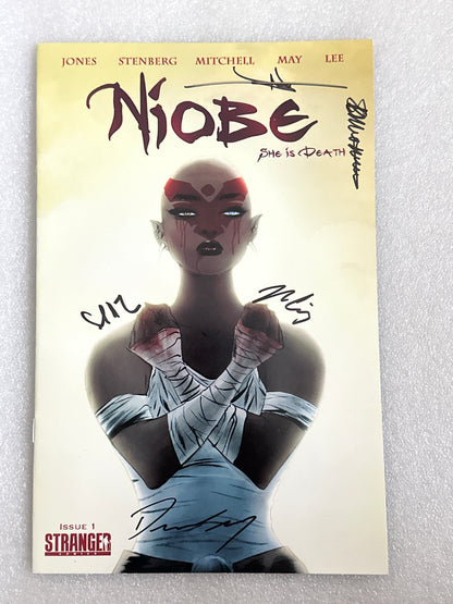 Niobe She is Death #1 Bloody Fists Variant Signed 5X Stranger Comics 2017
