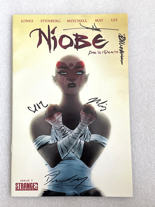 Niobe She is Death #1 Bloody Fists Variant Signed 5X Stranger Comics 2017