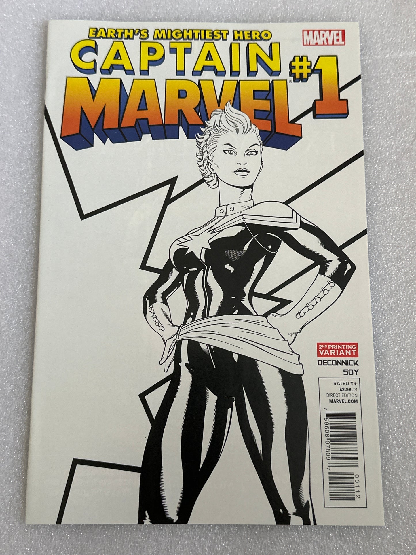 Captain Marvel #1 2nd print sketch Marvel 2012
