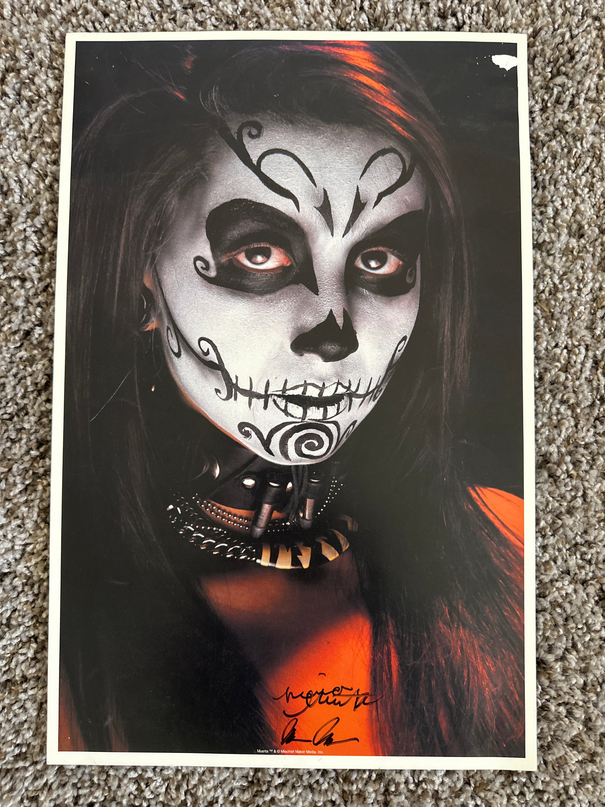La Muerta Print signed Pulido (damaged)