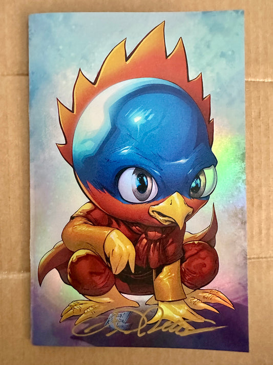 Crazy Chicken Comics Exclusive Fred A.Scare’s Creature Collection Flashback Edition Virgin Foil signed copy