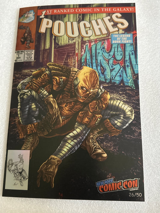 Pouches #1 NYCC 26/50 SM1 Homage Cowabunga Comics 2023