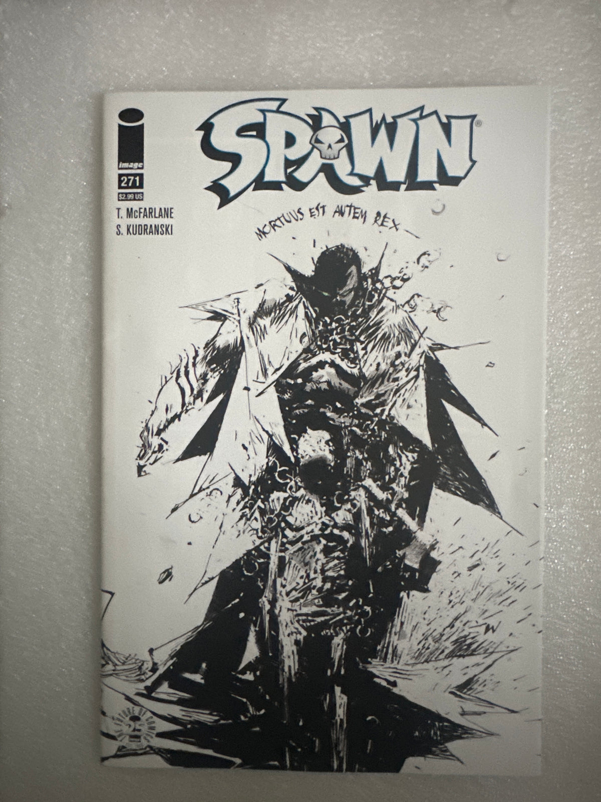 Spawn #271 Black & White Variant Image 2017