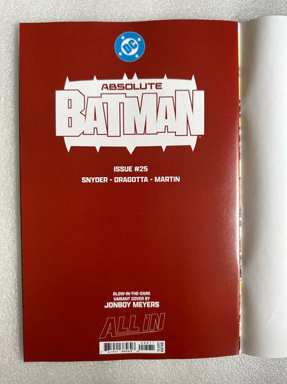 Absolute Batman #25 Glow-In-The-Dark Jonboy Meyers Variant DC 2026